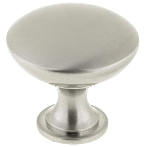 Traditional Knob, 1-3/16" D, Brushed Nickel